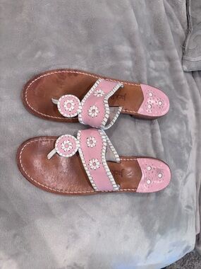Pink leather original Jack Rogers sandals